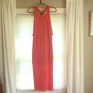 Coral Banana Republic maxi dress